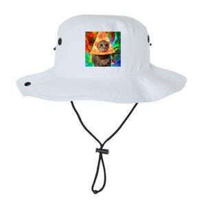 Colorful Cute Artsy Cat Kitten Pizza Funny Legacy Cool Fit Booney Bucket Hat