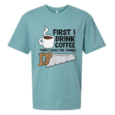 Carpenter Coffee And Woodworking Drinking Coffee Woodworker Sueded Cloud Jersey T-Shirt