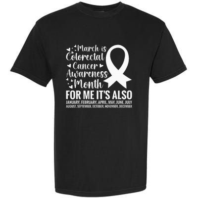 Colorectal Cancer Awareness Month Colon Cancer Survivor Garment-Dyed Heavyweight T-Shirt