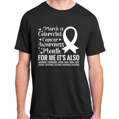 Colorectal Cancer Awareness Month Colon Cancer Survivor Adult ChromaSoft Performance T-Shirt