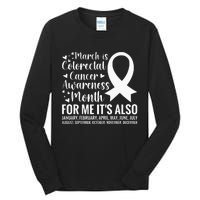 Colorectal Cancer Awareness Month Colon Cancer Survivor Tall Long Sleeve T-Shirt