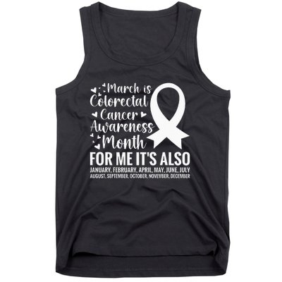 Colorectal Cancer Awareness Month Colon Cancer Survivor Tank Top