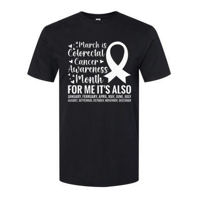 Colorectal Cancer Awareness Month Colon Cancer Survivor Softstyle CVC T-Shirt