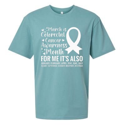 Colorectal Cancer Awareness Month Colon Cancer Survivor Sueded Cloud Jersey T-Shirt