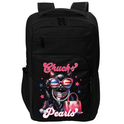 Cat Chucks And Pearls Comma La Kamala 2024 Impact Tech Backpack