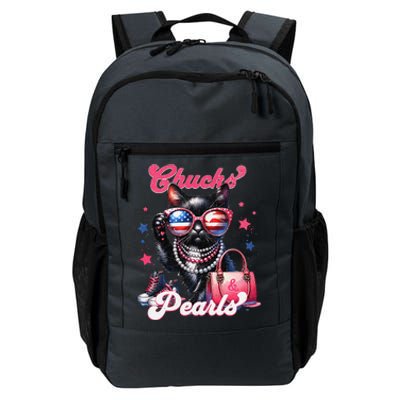 Cat Chucks And Pearls Comma La Kamala 2024 Daily Commute Backpack