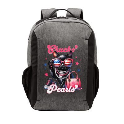 Cat Chucks And Pearls Comma La Kamala 2024 Vector Backpack