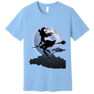 Cute Cottagecore Aesthetic Witch Moon Star Witchy Vintage Gift Premium T-Shirt