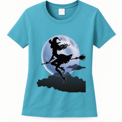 Cute Cottagecore Aesthetic Witch Moon Star Witchy Vintage Gift Womens T-Shirt