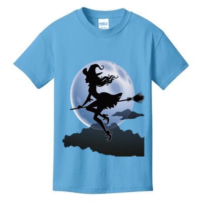 Cute Cottagecore Aesthetic Witch Moon Star Witchy Vintage Gift Kids T-Shirt