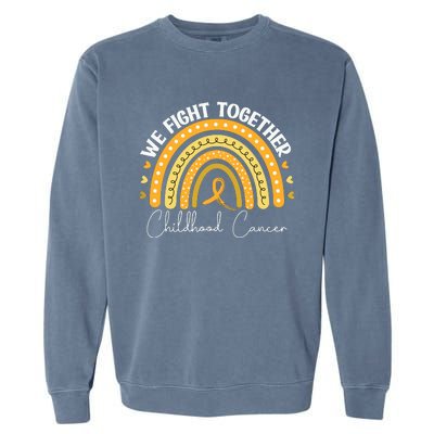 Childhood Cancer Awareness Gold Ribbon Garment-Dyed Sweatshirt