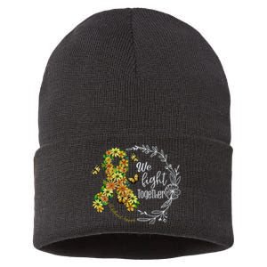 Childhood Cancer Awareness We Fight Together Sustainable Knit Beanie