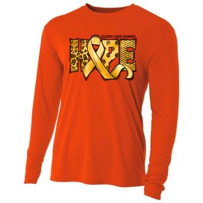 Childhood Cancer Awareness Hope In September We Wear Gold Gift Cooling Performance Long Sleeve Crew