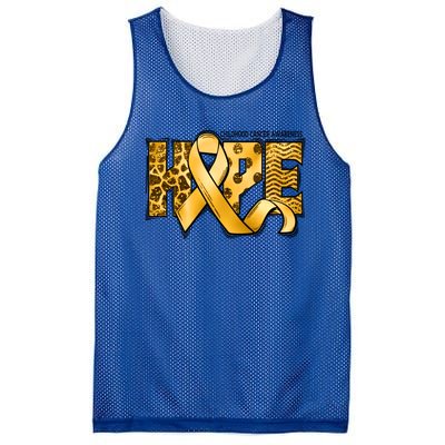 Childhood Cancer Awareness Hope In September We Wear Gold Gift Mesh Reversible Basketball Jersey Tank