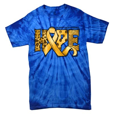 Childhood Cancer Awareness Hope In September We Wear Gold Gift Tie-Dye T-Shirt