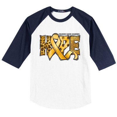 Childhood Cancer Awareness Hope In September We Wear Gold Gift Baseball Sleeve Shirt