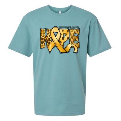 Childhood Cancer Awareness Hope In September We Wear Gold Gift Sueded Cloud Jersey T-Shirt