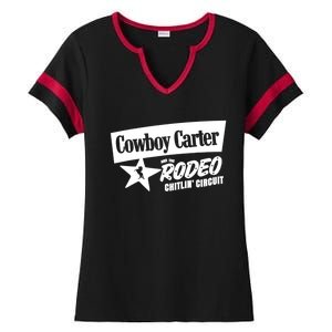 Cowboy Carter And The Rodeo Chitlin Circuit Funny Ladies Halftime Notch Neck Tee