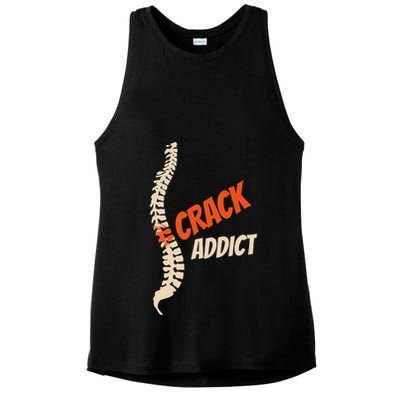 Chiropractic Crack Addict For Adjustment Fans Ladies PosiCharge Tri-Blend Wicking Tank