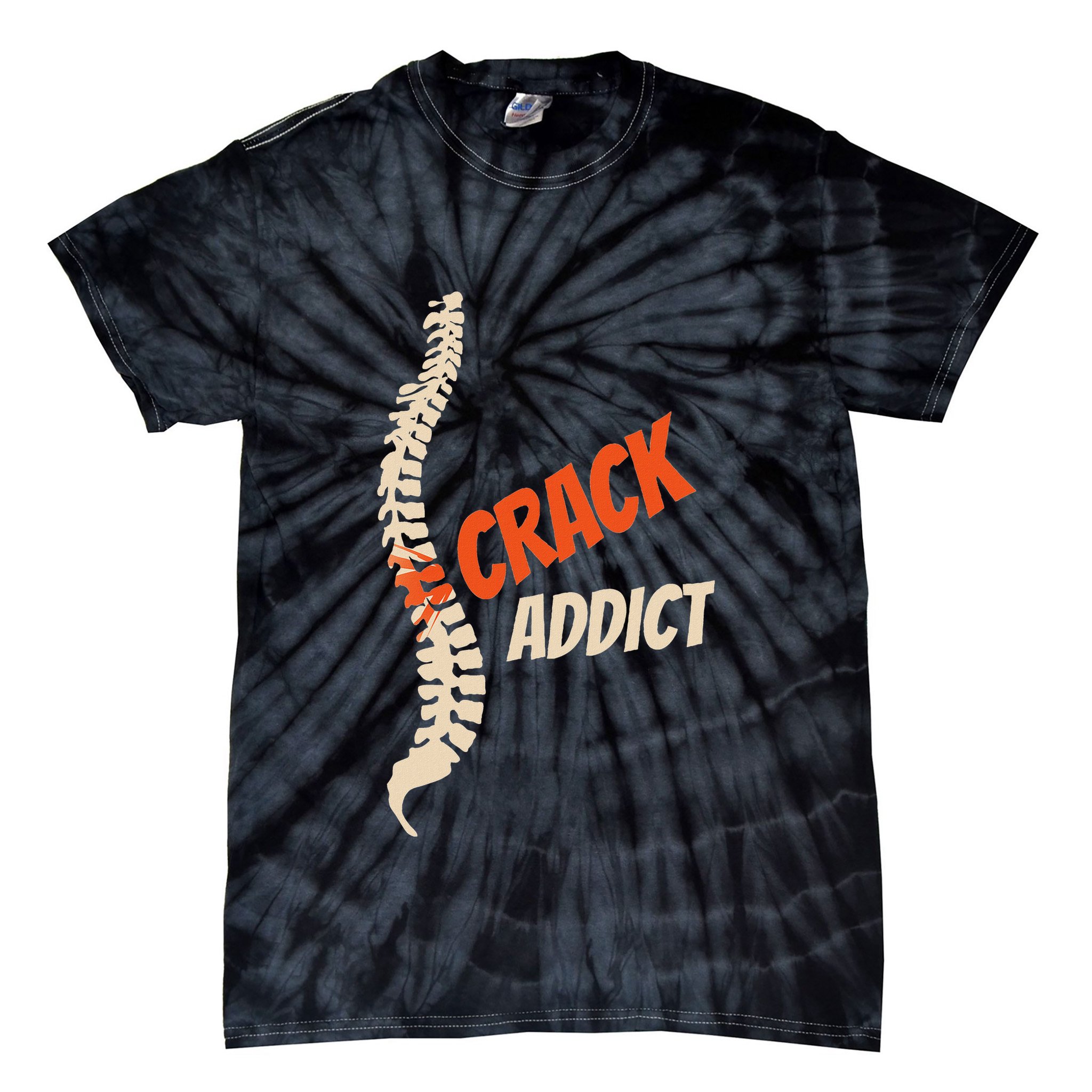 Chiropractic Crack Addict For Adjustment Fans Tie-Dye T-Shirt