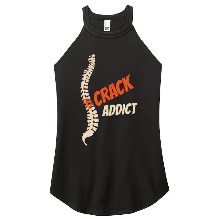 Chiropractic Crack Addict For Adjustment Fans Women's Perfect Tri Rocker Tank