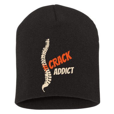 Chiropractic Crack Addict For Adjustment Fans Short Acrylic Beanie