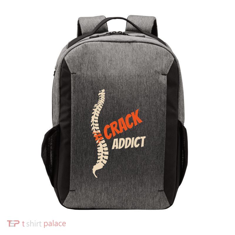 Chiropractic Crack Addict For Adjustment Fans Vector Backpack