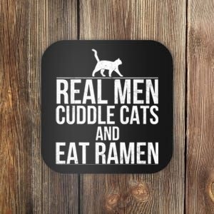 Cuddle Cats And Eat Ramen Coaster