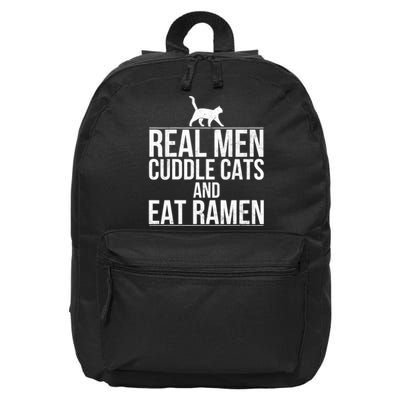 Cuddle Cats And Eat Ramen 16 in Basic Backpack