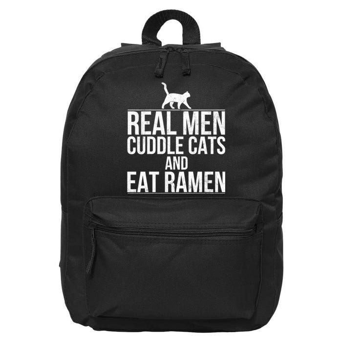 Cuddle Cats And Eat Ramen 16 in Basic Backpack