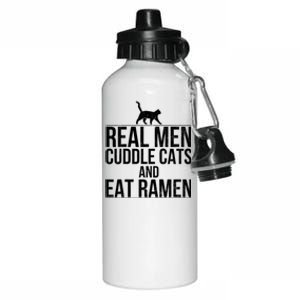 Cuddle Cats And Eat Ramen Aluminum Water Bottle