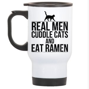 Cuddle Cats And Eat Ramen Stainless Steel Travel Mug