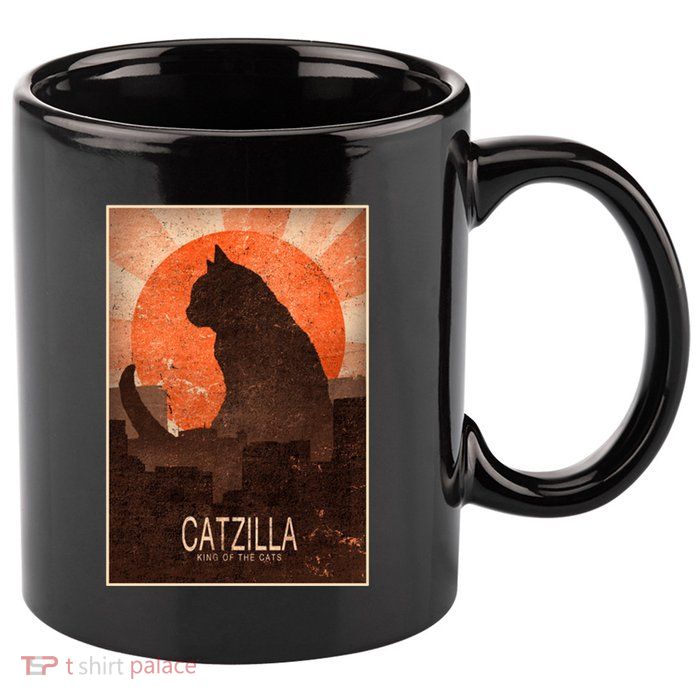 Catzilla 11oz C Handle Ceramic Mug
