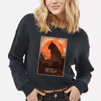 Catzilla Cropped Pullover Crew