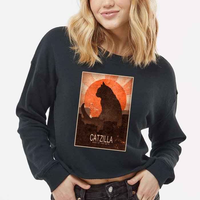 Catzilla Cropped Pullover Crew