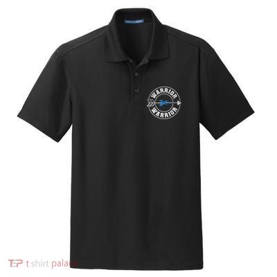 Colon Cancer Awareness Colonoscopy Warrior Survivor Gift Dry Zone Grid Polo