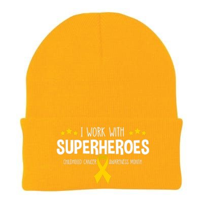 Childhood Cancer Awareness Rn Nurse Pediatric Oncology Knit Cap Winter Beanie