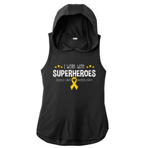 Childhood Cancer Awareness Rn Nurse Pediatric Oncology Ladies PosiCharge Tri-Blend Wicking Draft Hoodie Tank