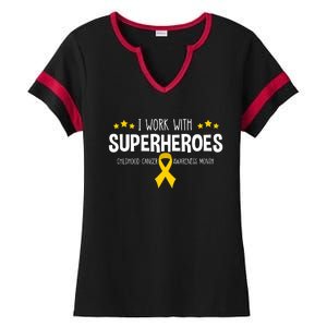 Childhood Cancer Awareness Rn Nurse Pediatric Oncology Ladies Halftime Notch Neck Tee