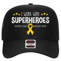 Childhood Cancer Awareness Rn Nurse Pediatric Oncology High Crown Mesh Back Trucker Hat