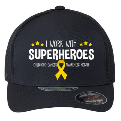 Childhood Cancer Awareness Rn Nurse Pediatric Oncology Flexfit Unipanel Trucker Cap