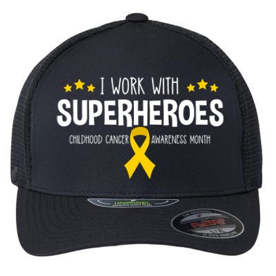 Childhood Cancer Awareness Rn Nurse Pediatric Oncology Flexfit Unipanel Trucker Cap