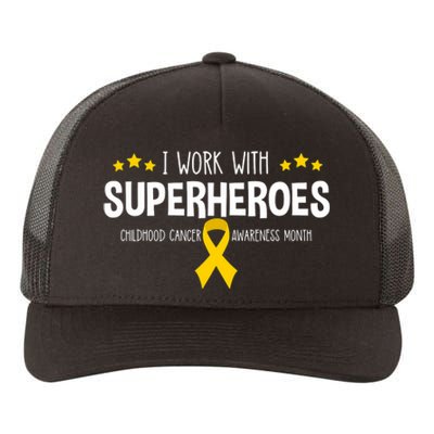 Childhood Cancer Awareness Rn Nurse Pediatric Oncology Yupoong Adult 5-Panel Trucker Hat