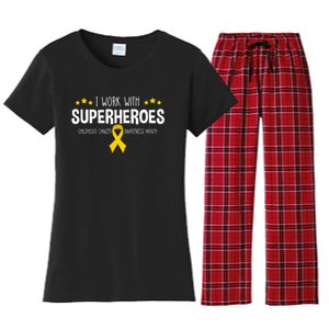 Childhood Cancer Awareness Rn Nurse Pediatric Oncology Women's Flannel Pajama Set