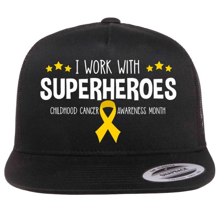 Childhood Cancer Awareness Rn Nurse Pediatric Oncology Flat Bill Trucker Hat