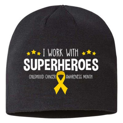 Childhood Cancer Awareness Rn Nurse Pediatric Oncology Sustainable Beanie