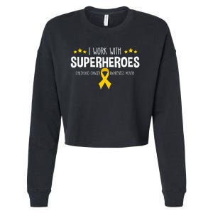 Childhood Cancer Awareness Rn Nurse Pediatric Oncology Cropped Pullover Crew