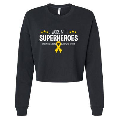 Childhood Cancer Awareness Rn Nurse Pediatric Oncology Cropped Pullover Crew