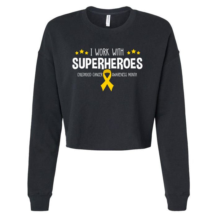 Childhood Cancer Awareness Rn Nurse Pediatric Oncology Cropped Pullover Crew