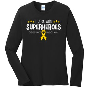 Childhood Cancer Awareness Rn Nurse Pediatric Oncology Ladies Long Sleeve Shirt